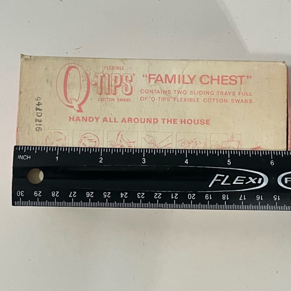 Vintage Q-Tip Box Family Chest Pink Decor 70’s - Picture 11 of 15